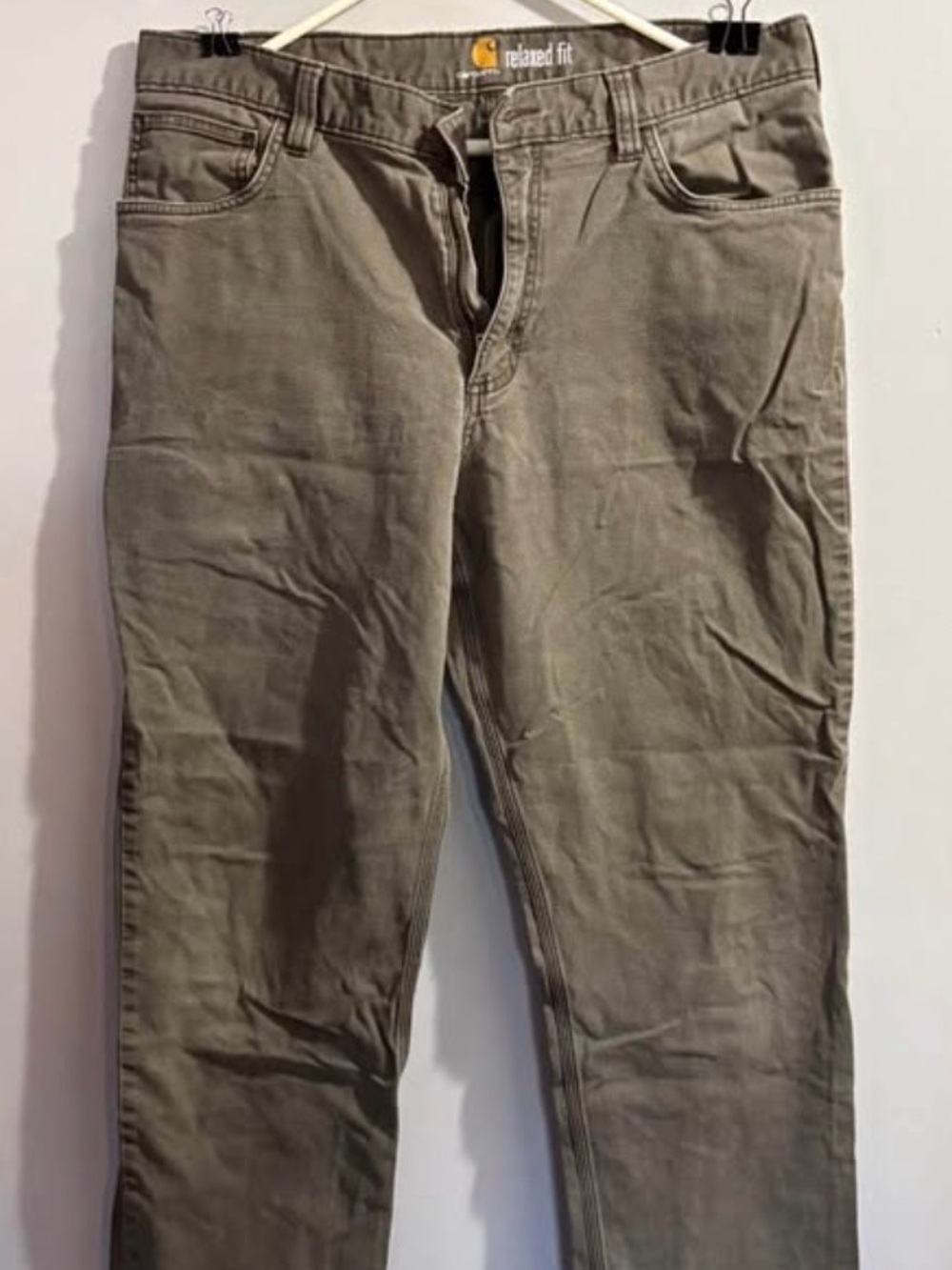 Carhartt Men's Relaxed Fit Jeans in Olive Green